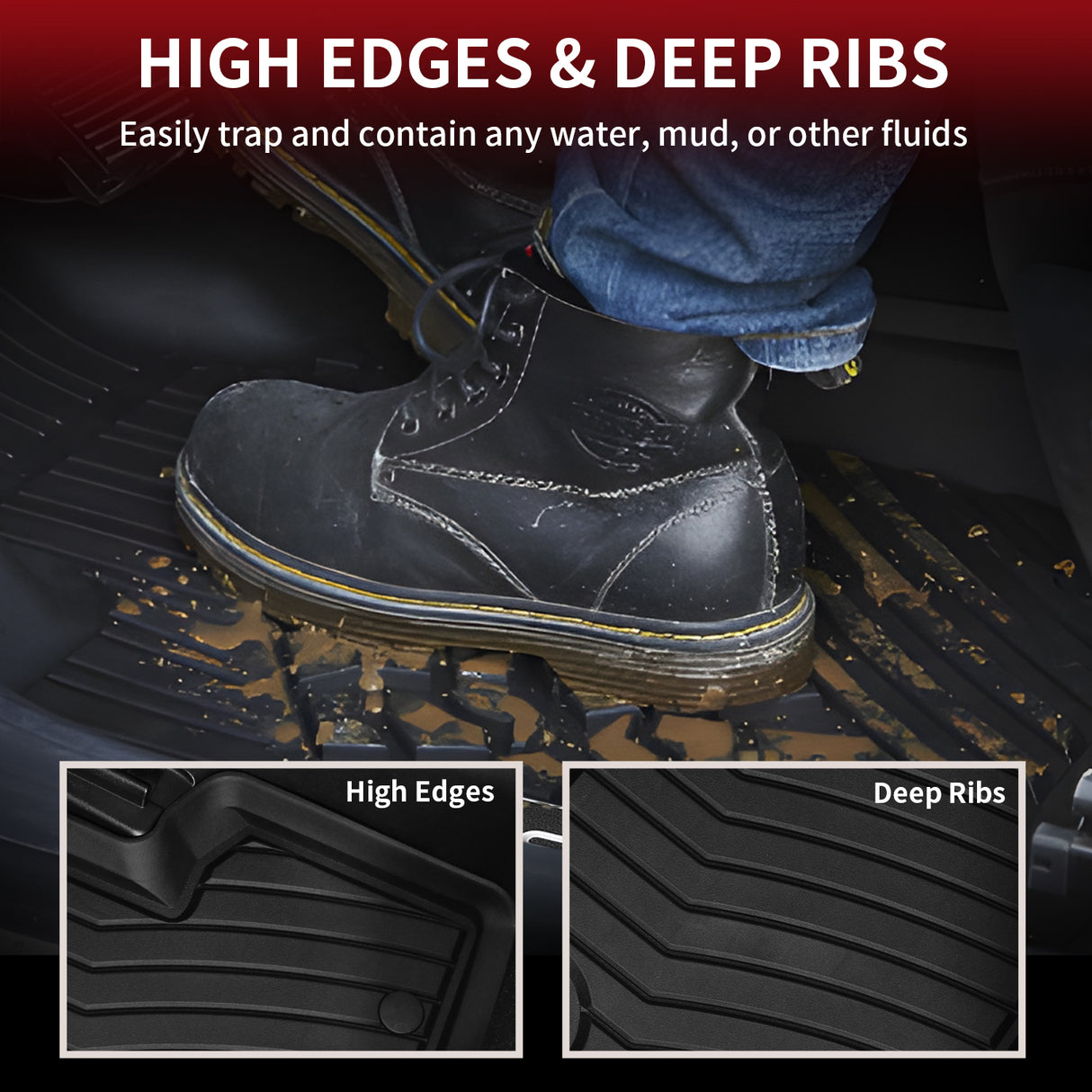 Mercedes-Benz GLC SUV High Edges Floor Mats