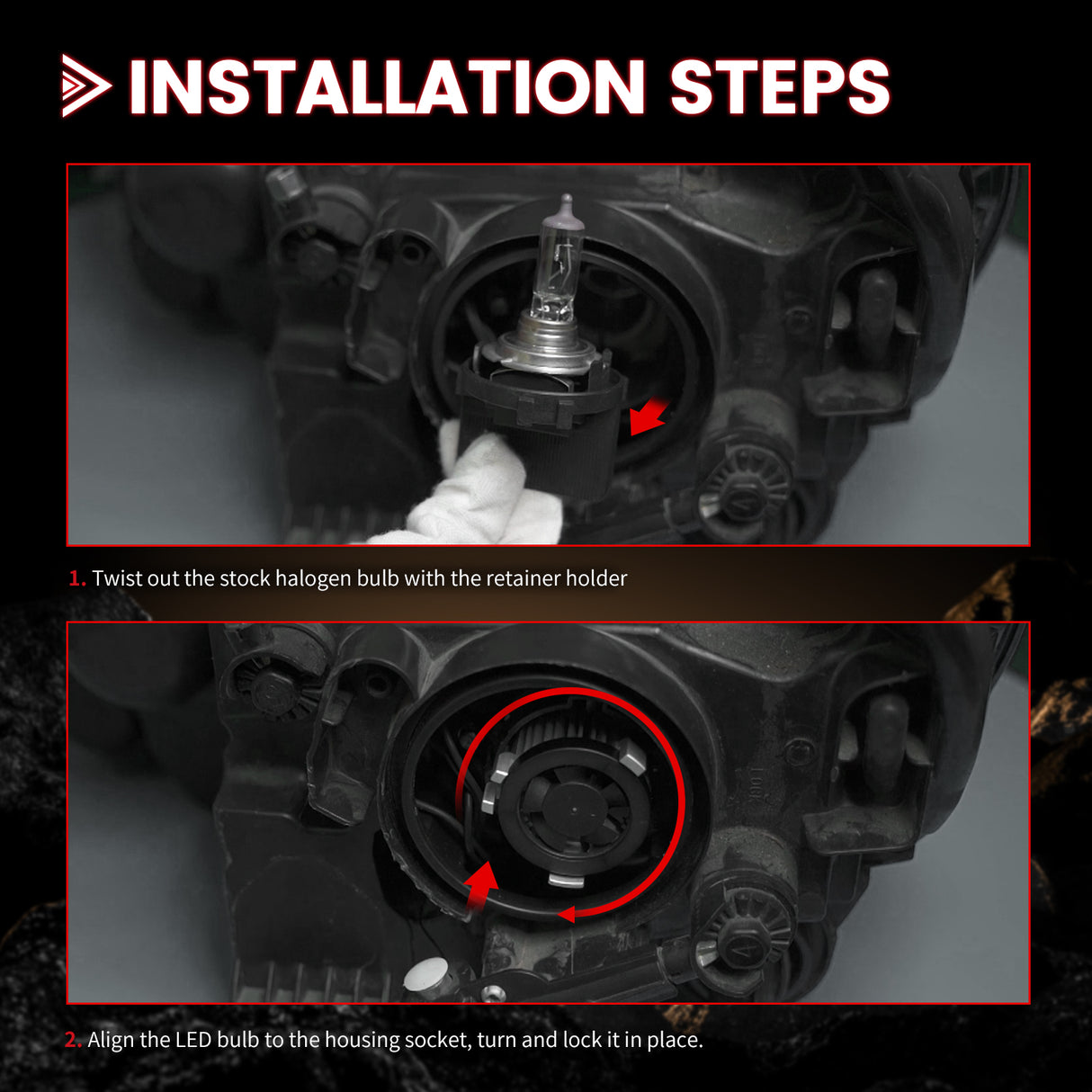 Custom H7 Pro-G2 LED bulbs installation steps