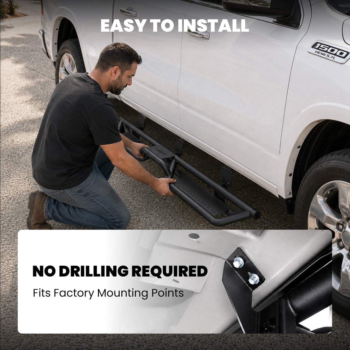 Fit for 2019-2026 Ram 1500 Running Boards Side Steps, Fit Crew Cab Only
