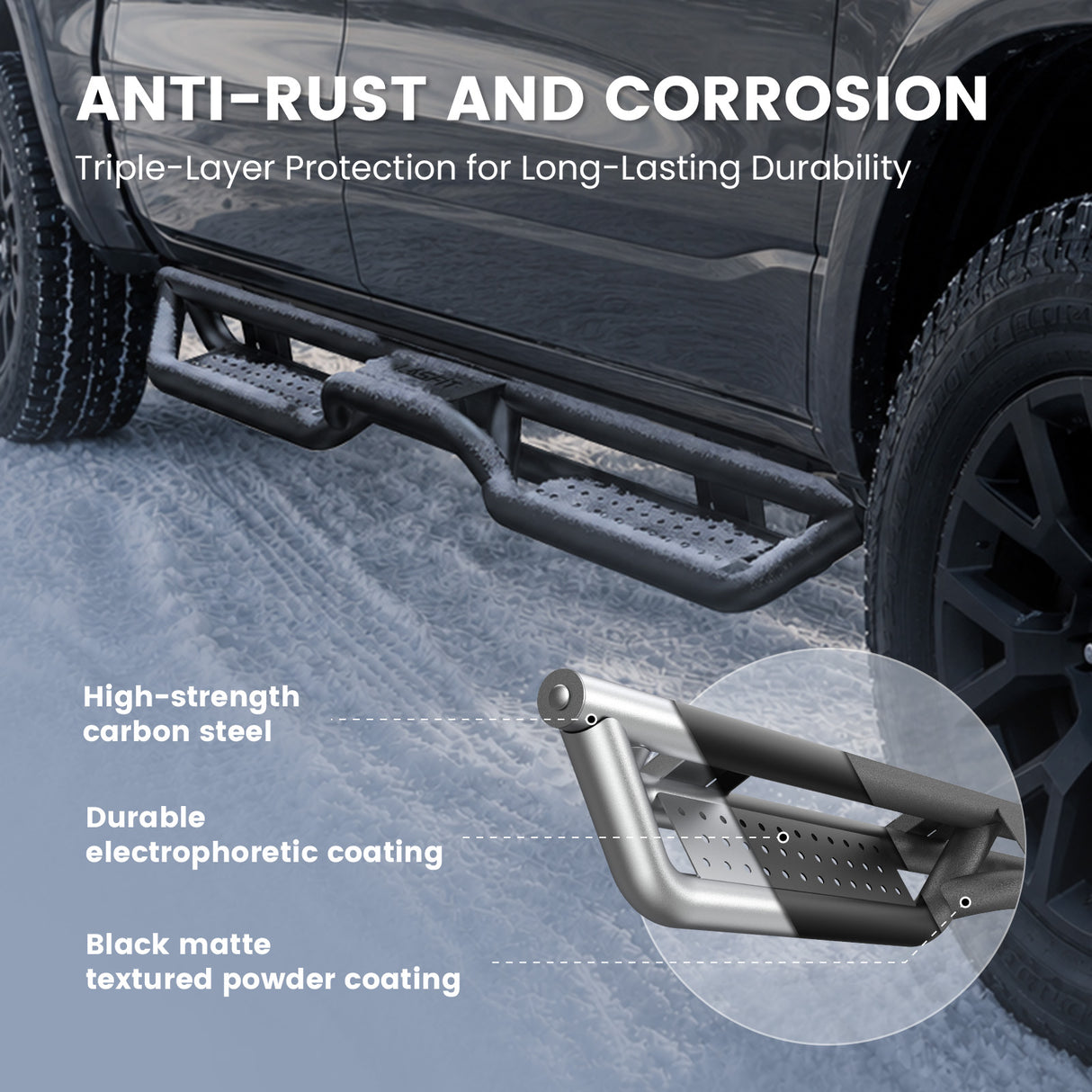 Fit for 2019-2026 Ram 1500 Running Boards Side Steps, Fit Crew Cab Only