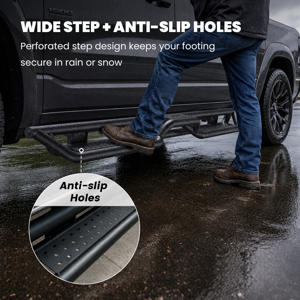Fit for 2019-2026 Ram 1500 Running Boards Side Steps, Fit Crew Cab Only