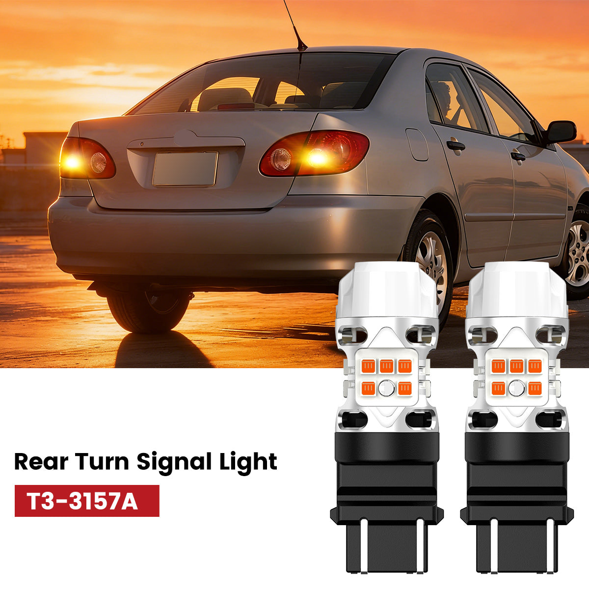 T3-3157A led bulb fit for 2001-2008 Toyota Corolla rear turn signal lights