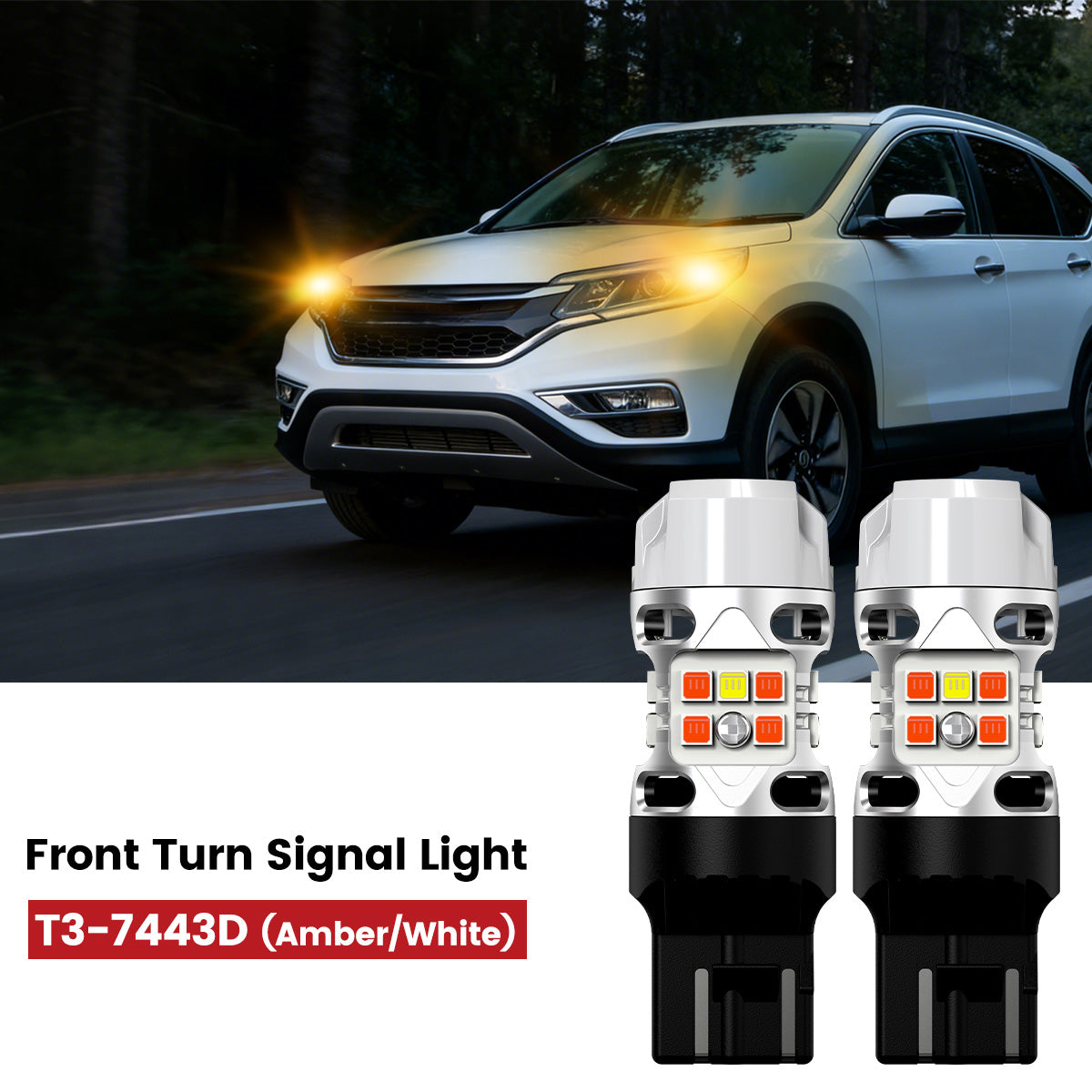 T3-7443D LED front turn signal lights fit for 2015-2016 Honda CR-V
