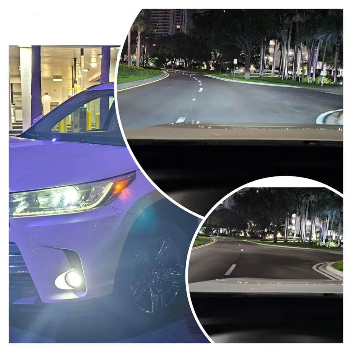 Toyota-Highlander led headlight bulbs with beam pattern