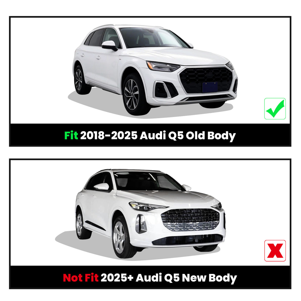 Fit for 2018-2025 Audi Q5 SQ5 Floor Mats or Cargo Mat, Don't Fit 2025 Audi Q5 New Body