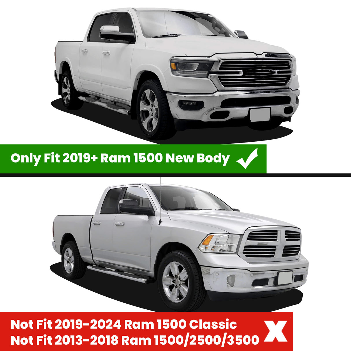 Fit for 2019-2026 Ram 1500 Truck Bed Mat, Don't Fit Classic Model, Not Fit Drop-in liners