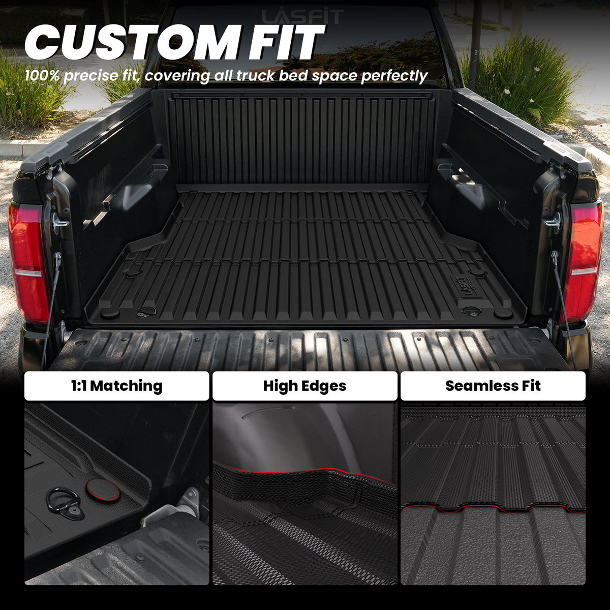 Fit for 2024-2026 Toyota Tacoma 5FT or 6FT Heavy Duty Truck Bed Mat or Tailgate Mat
