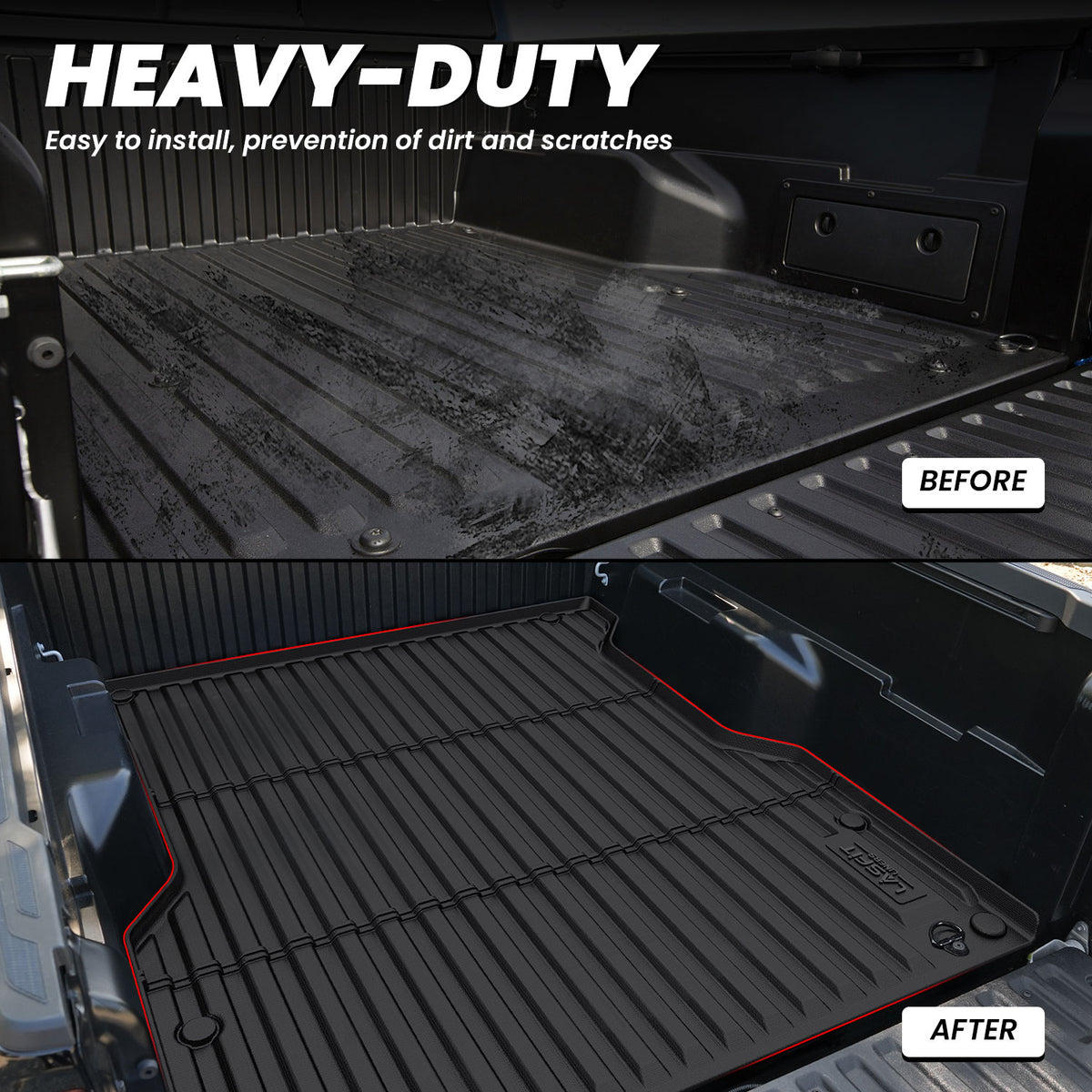 Fit for 2024-2026 Toyota Tacoma 5FT or 6FT Heavy Duty Truck Bed Mat or Tailgate Mat