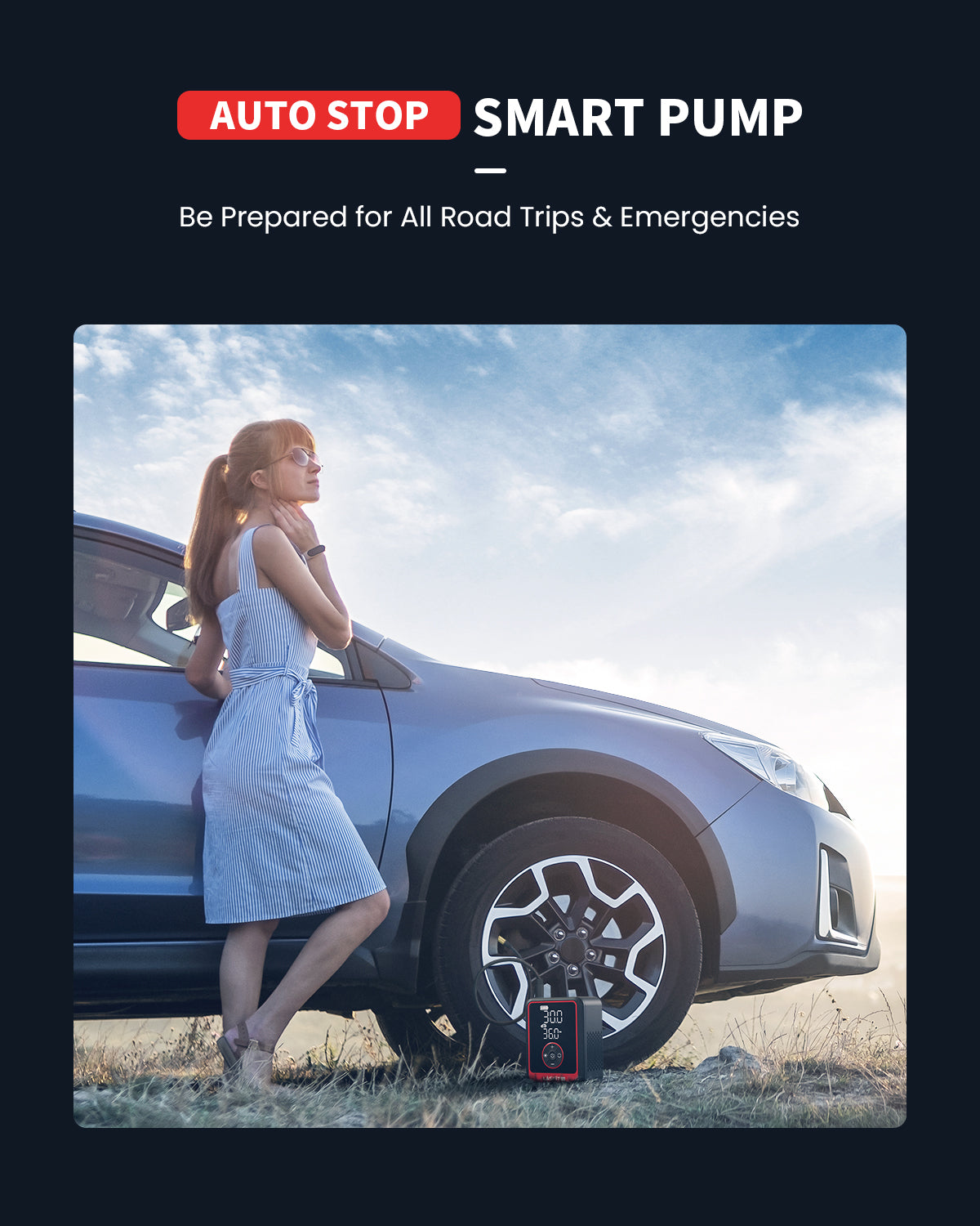 LASFIT AIR Portable Cordless Tire Inflator Car Air Compressor Pump for Car Motorcycle Bike Ball Inflatables