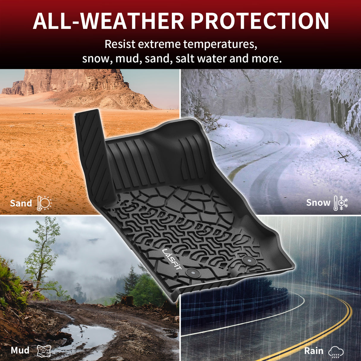 All-weather Ford Bronco Floor Mats and Cargo Mats