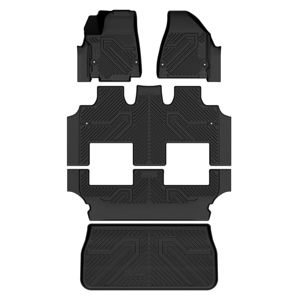 2024-2025 Chrysler Pacifica 1st & 2nd & 3rd Row & Cargo Mats