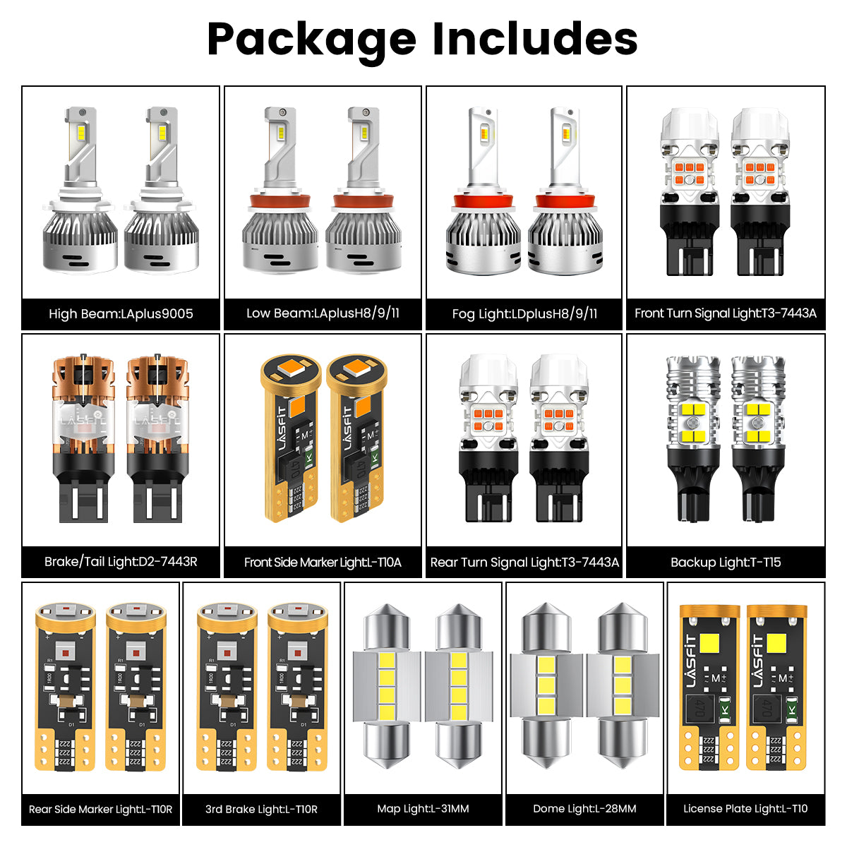 combo package led bulbs fit for 2016-2017 Subaru Crosstrek with eyesight headlamp