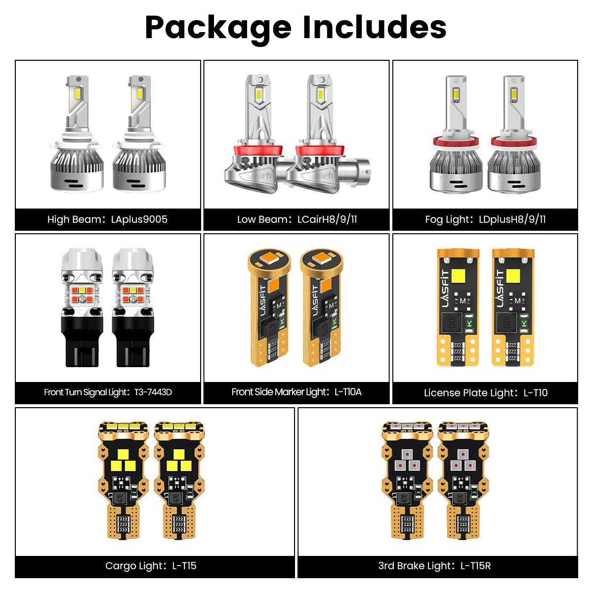 combo package led bulbs for 2019-2023 Ford Ranger XLT