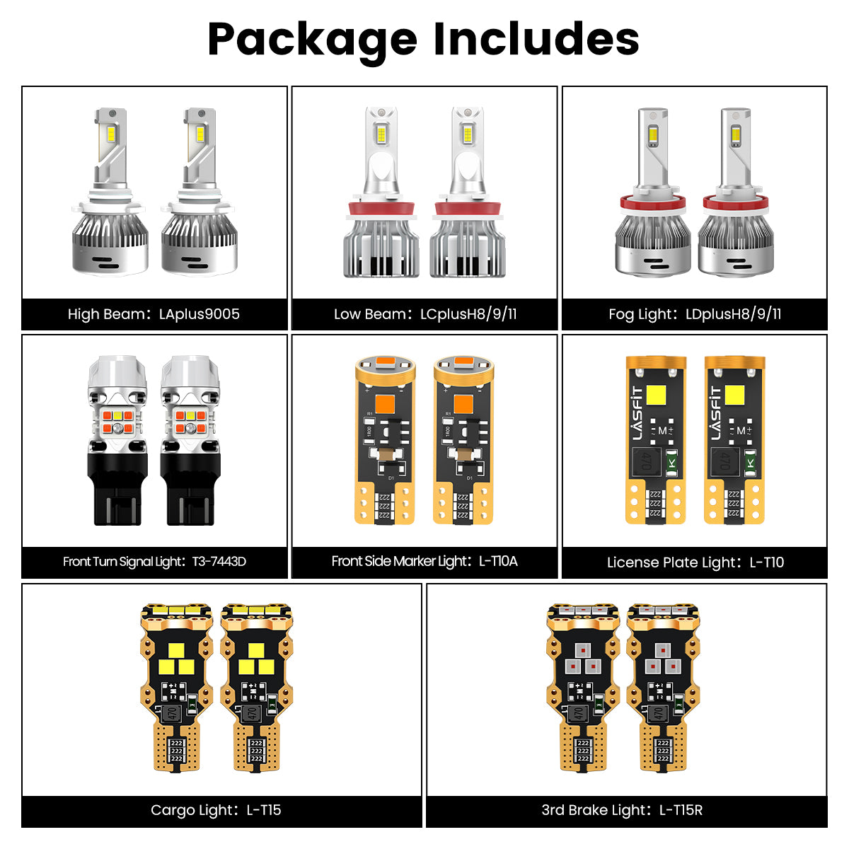combo package led bulbs for 2019-2023 Ford Ranger XLT