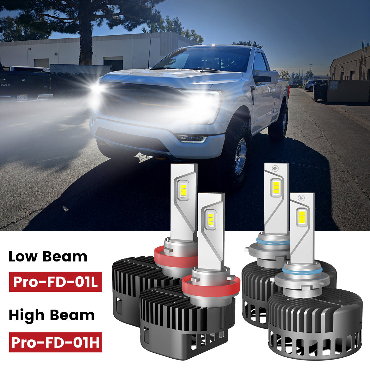 custom-made led headlight bulbs for 2021-2023 ford f-150