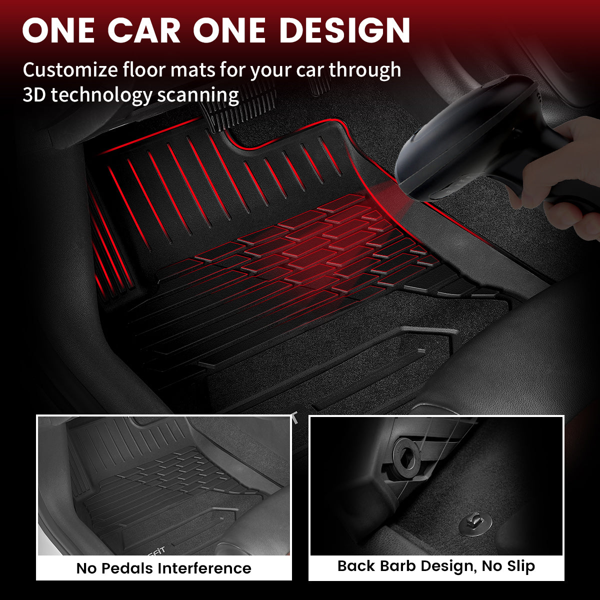 Fit for 2018-2024 GMC Terrain (Include Denali) All-weather Floor Mats / Cargo Mat