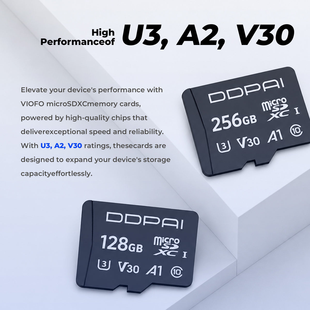 Dash Cams Microsd Card 256GB U3, A2, V30