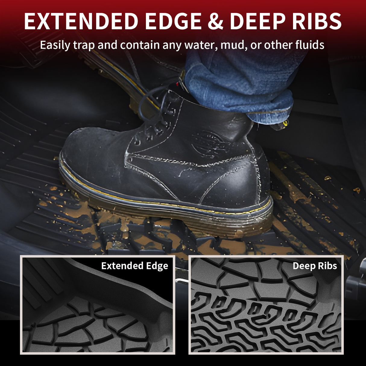 Deep Ribs Ford Bronco Floor Mats and Cargo Mats