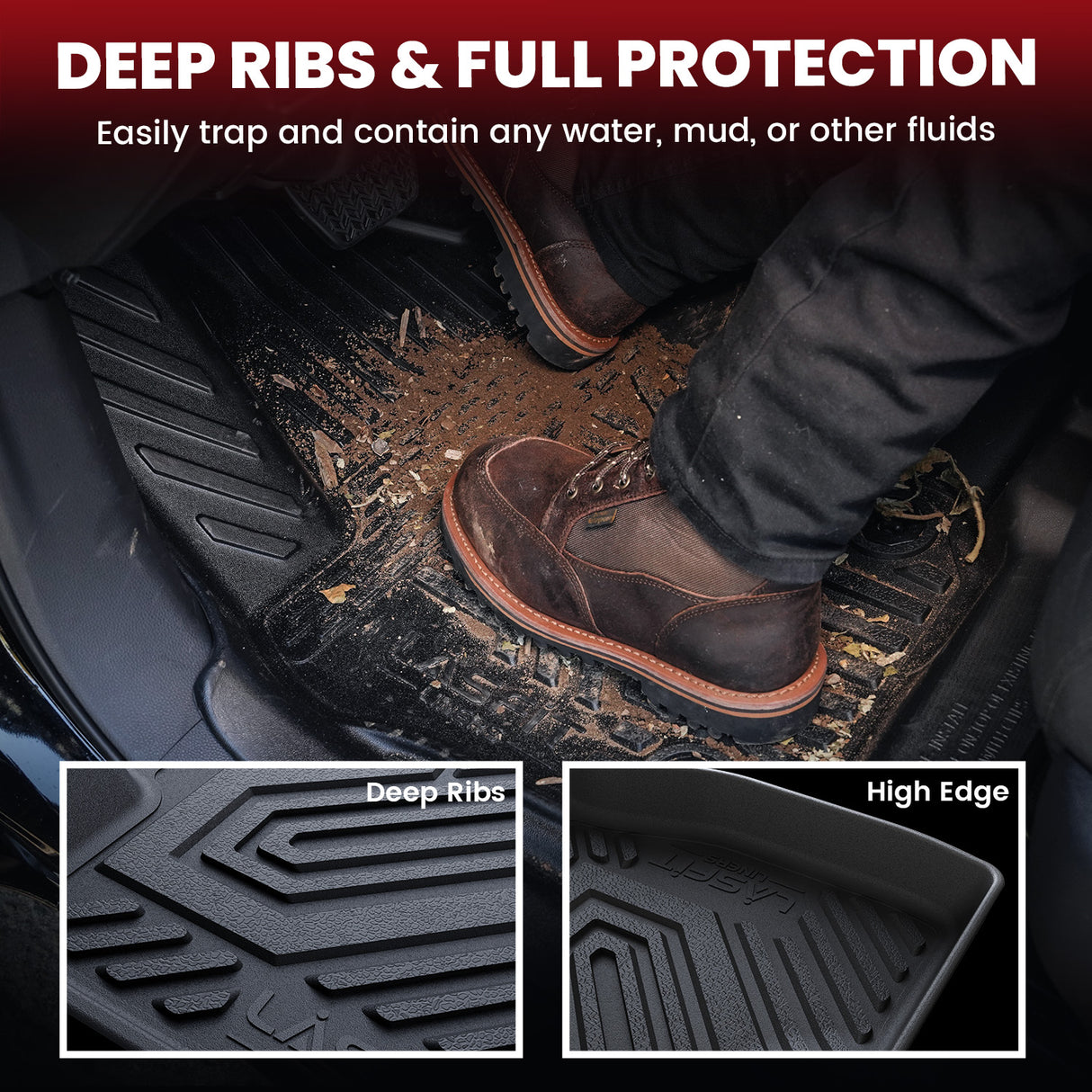 Deep Ribs for 2025 Infiniti QX80 Floor Mats