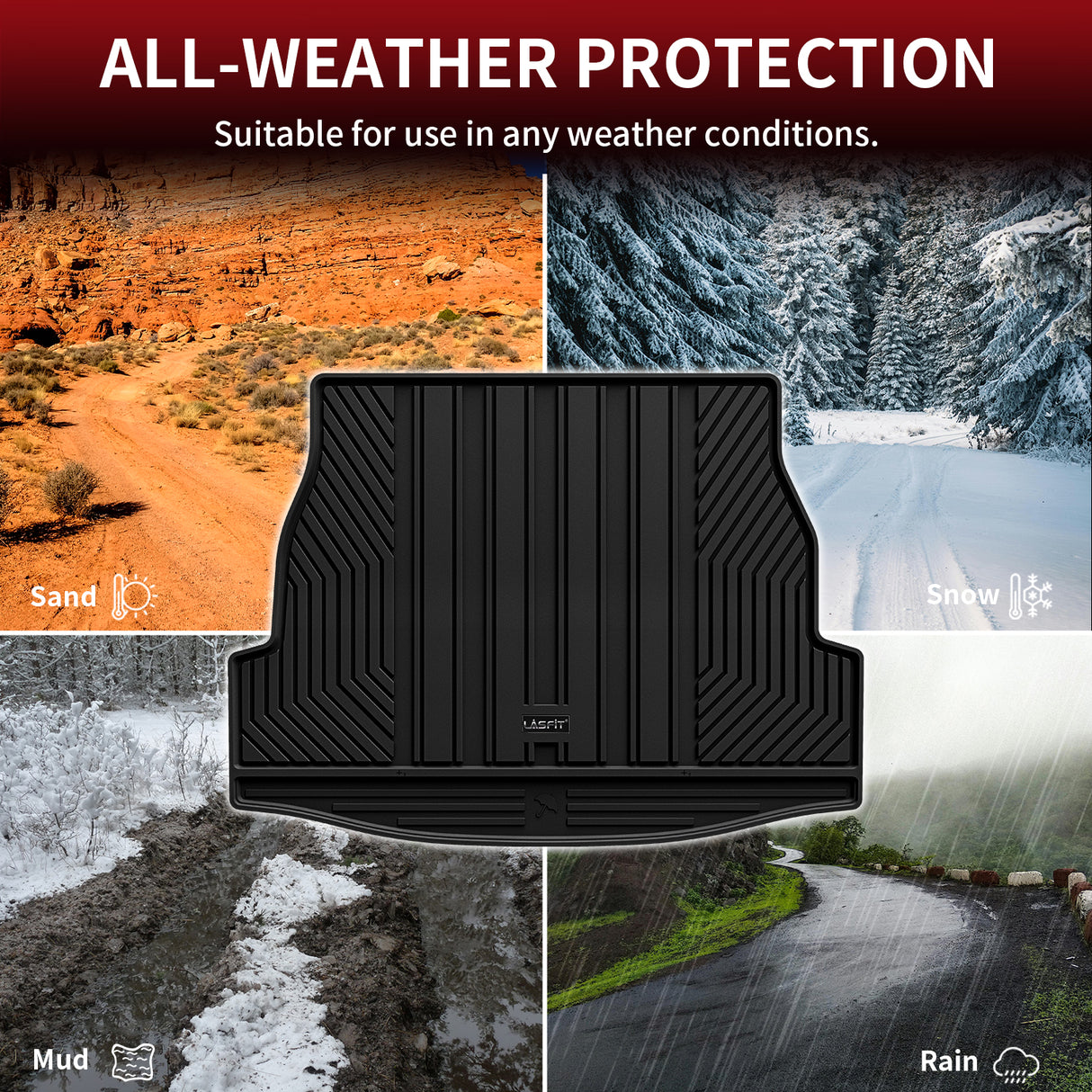 Fit for 2019-2025 Toyota RAV4 All-weather TPE Floor Mats & Cargo Mat