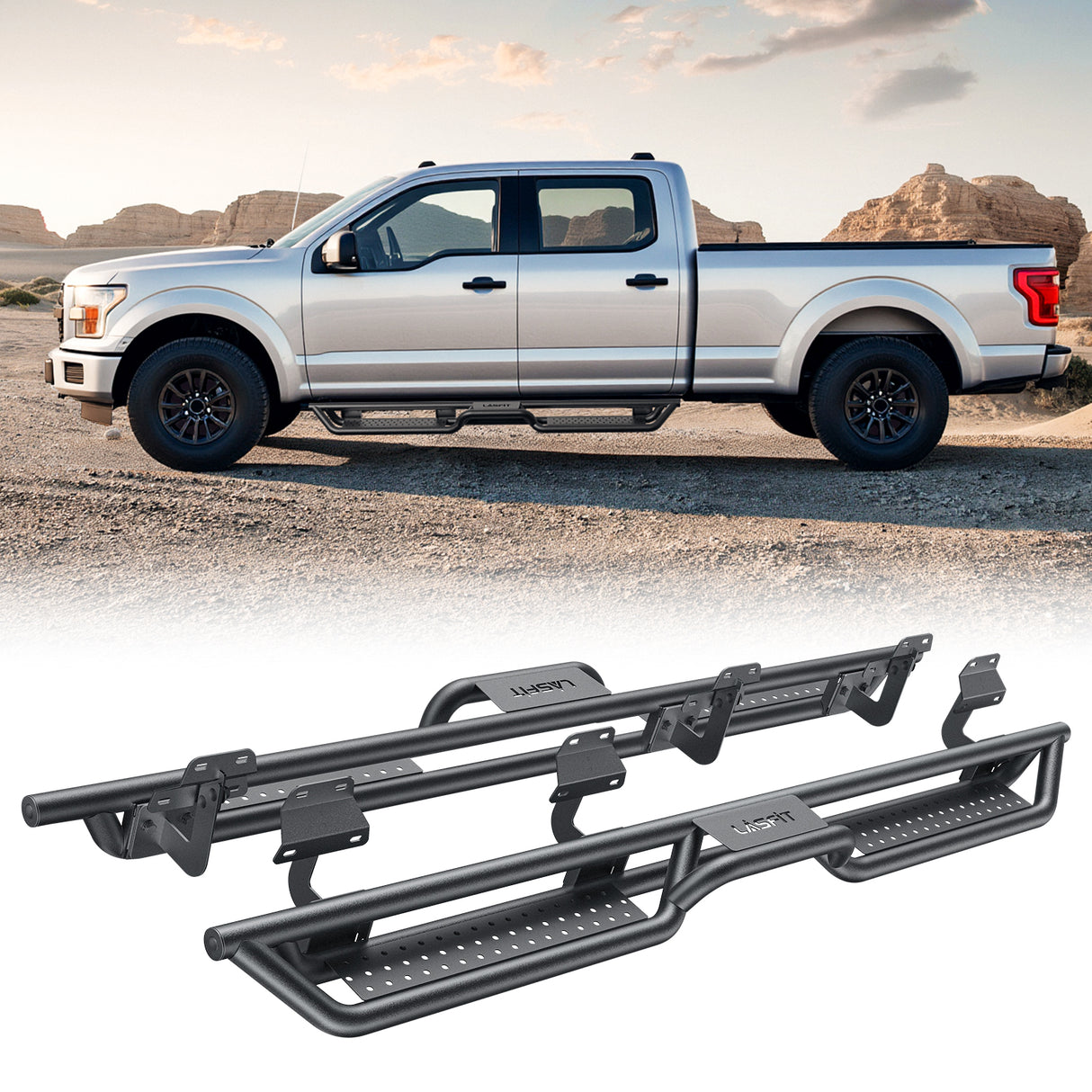 Fit for 2015-2025 Ford F-150 Running Boards Side Steps, Fit SuperCrew Cab ONLY