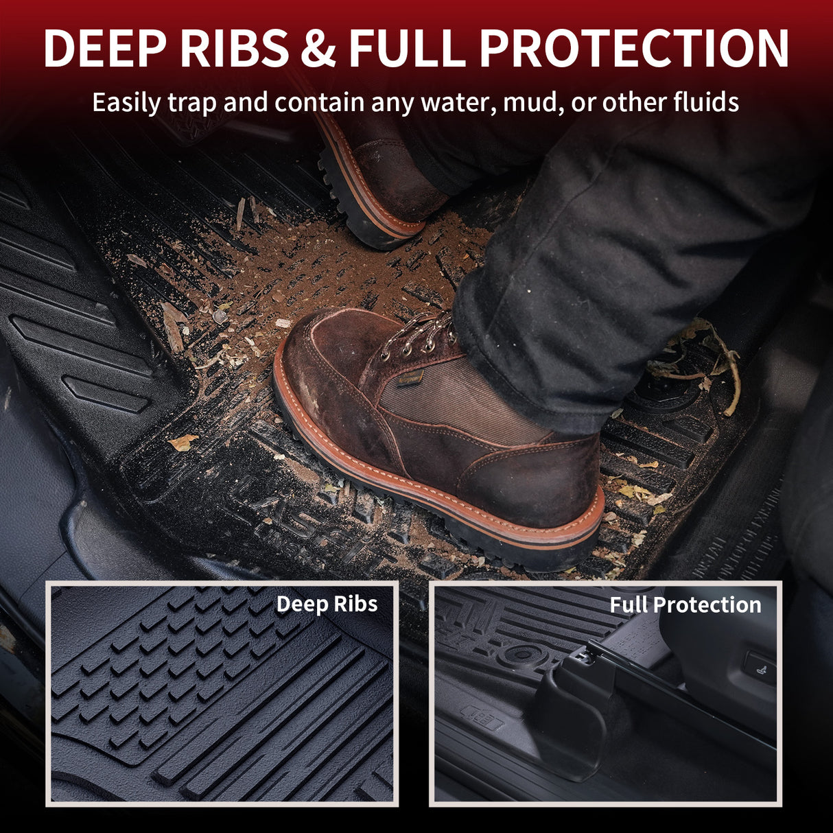 Full Protection Floor Mats for Ram 1500 Crew Cab