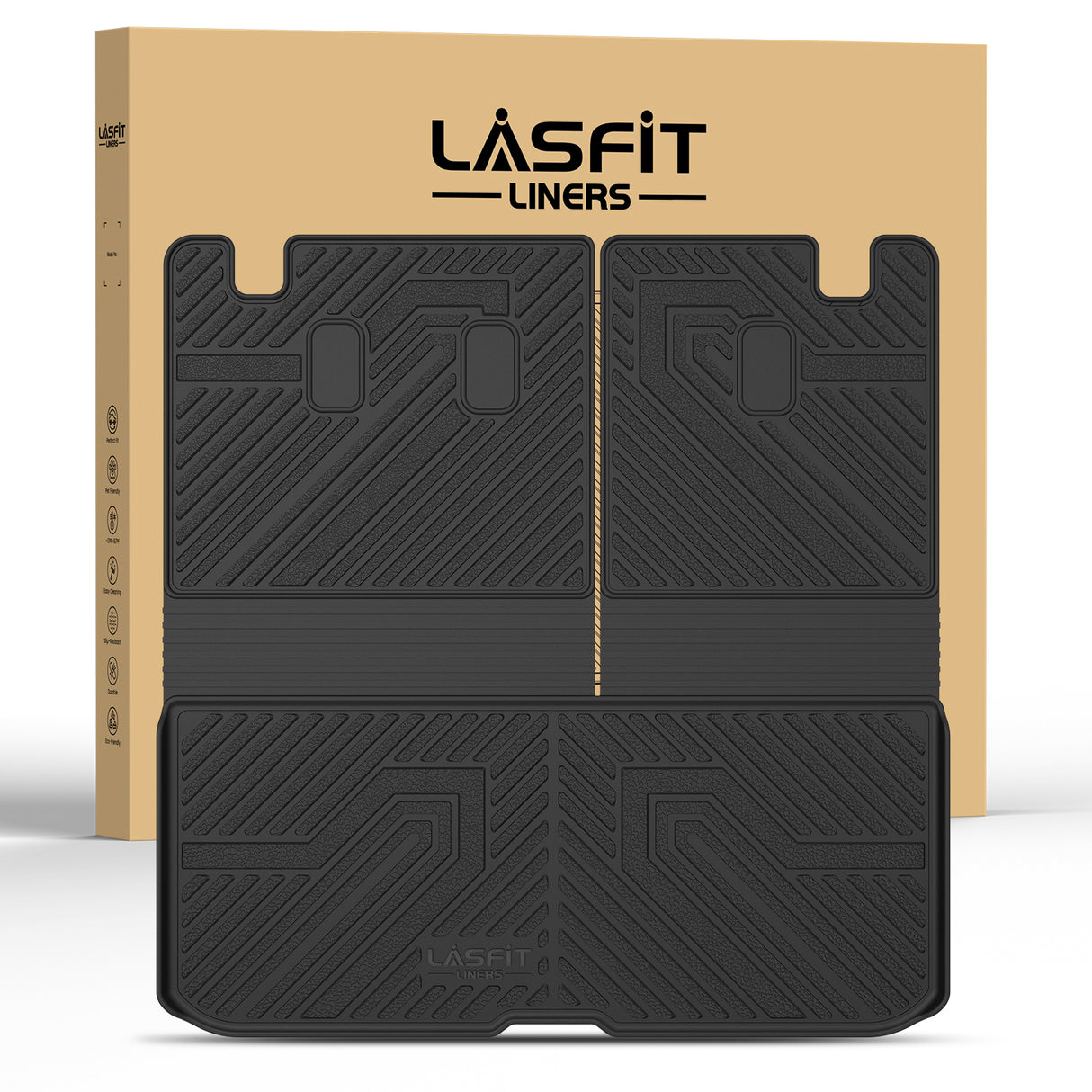 Fit for 2016-2022 Honda Pilot Floor Mats / Cargo / Seatback Mat, Cargo Mat Fit in Highest Position Only