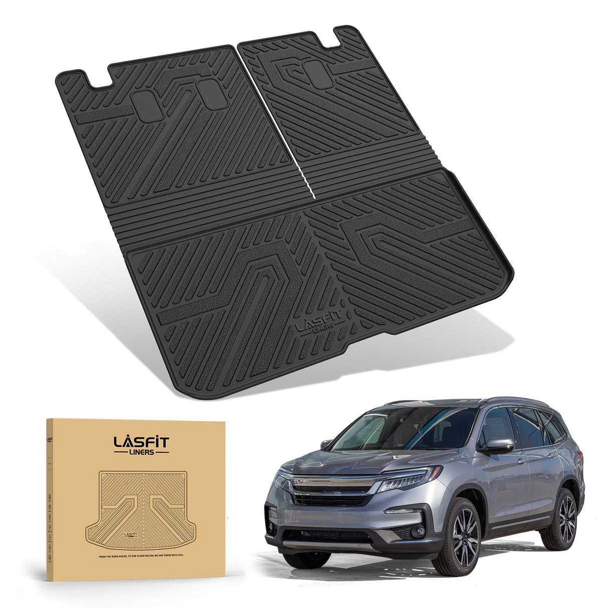 Fit for 2016-2022 Honda Pilot Floor Mats or Cargo & Seatback Mat, Cargo Mat Fit in Highest Position Only