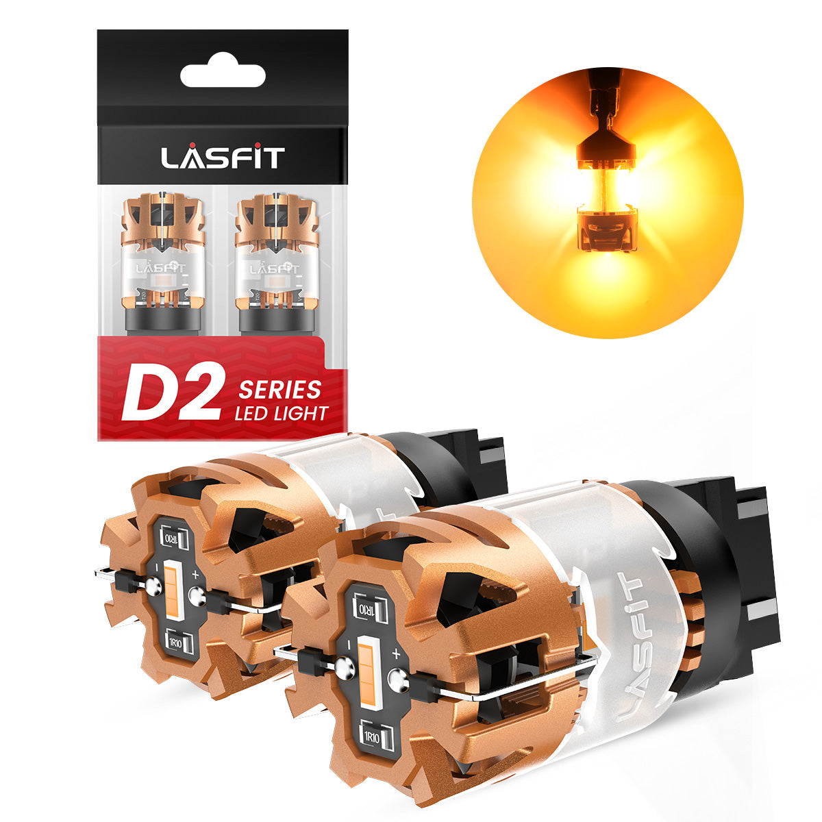 lasfit D2 series amber 4257 led bulbs