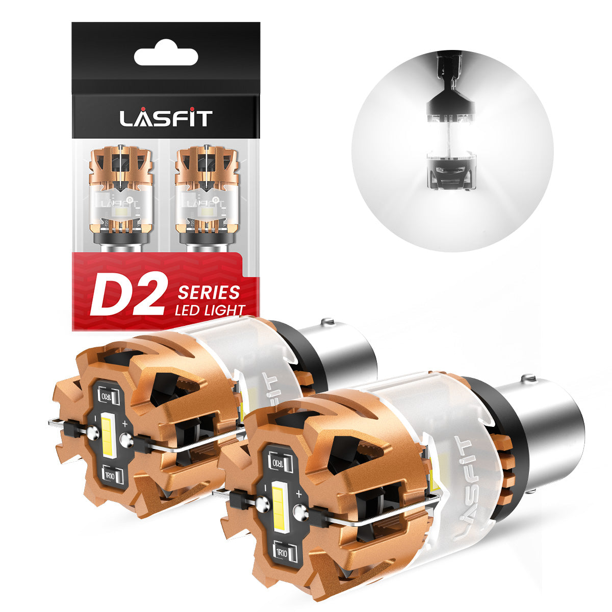 White 1156 CanBus-Ready Reverse Backup Light LED Bulbs | D2 Series