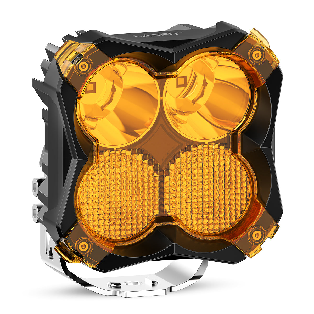 lasfit bright amber 5" led combo pod lights