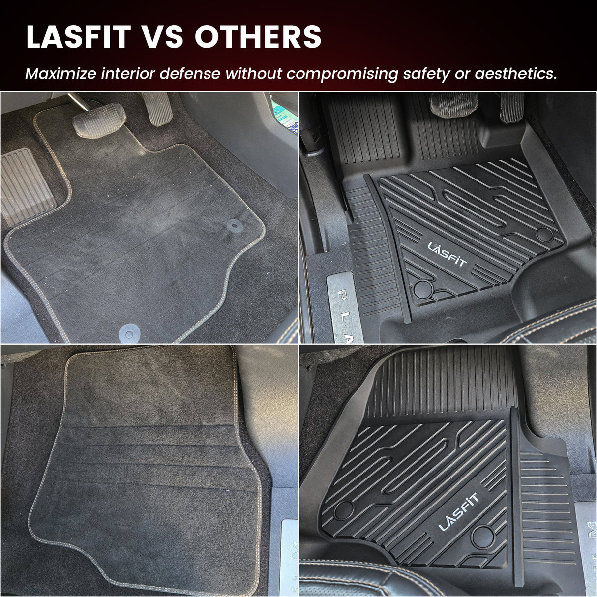 Fit for 2015-2026 Ford F-150 & 22-26 Lightning Models Floor Mats, Fit Carpet Floor & 1st Row Bucket Seat