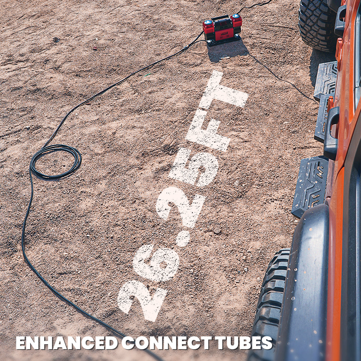 LASFIT X4 Off-Road Air Compressor, Dual-Cylinder 12V Tire Inflator with Auto-Stop for 4x4 Vehicles, Trucks, and RVs