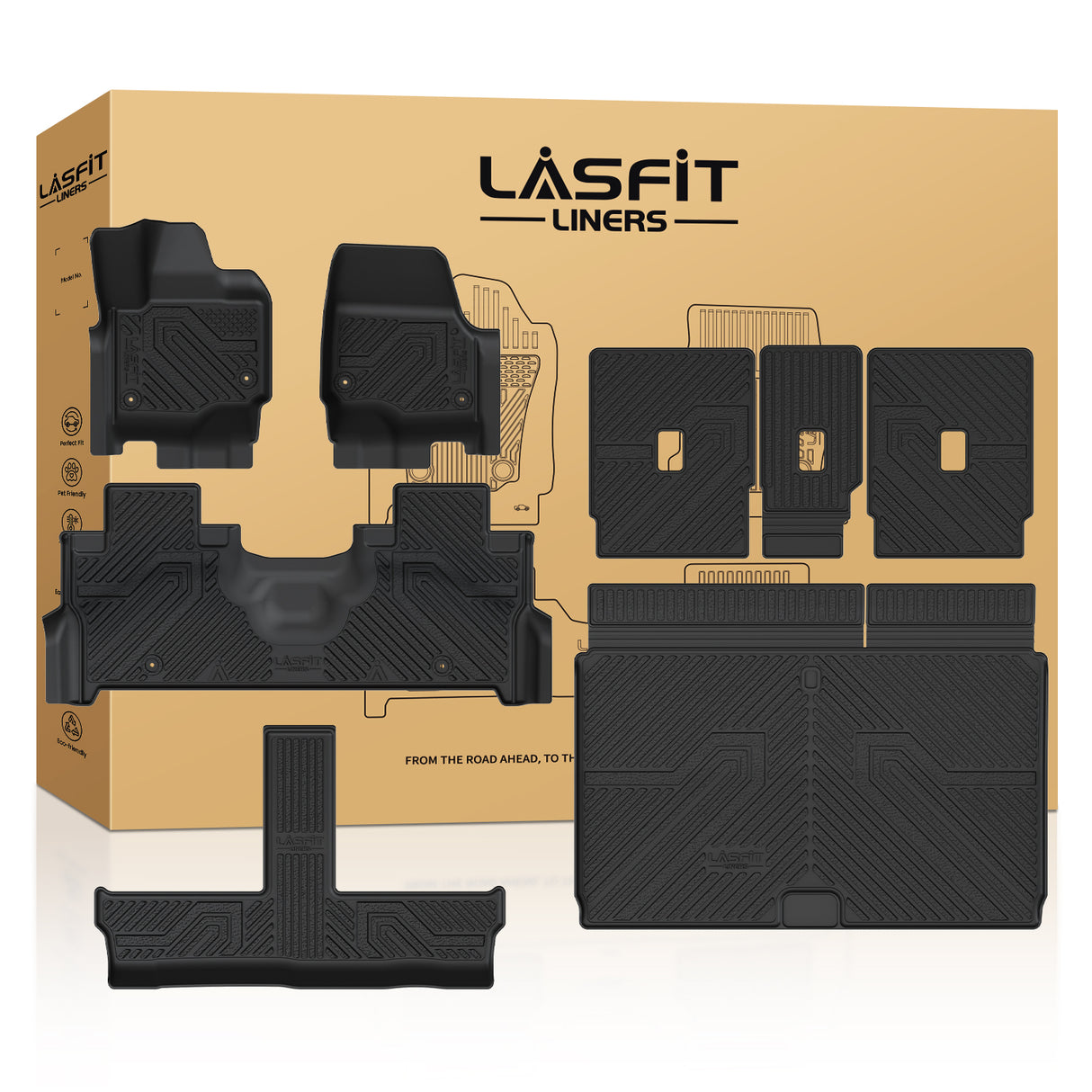 2025-2026 Lincoln Navigator L Floor Mats & Cargo & Seatback Mat, 8 Seats