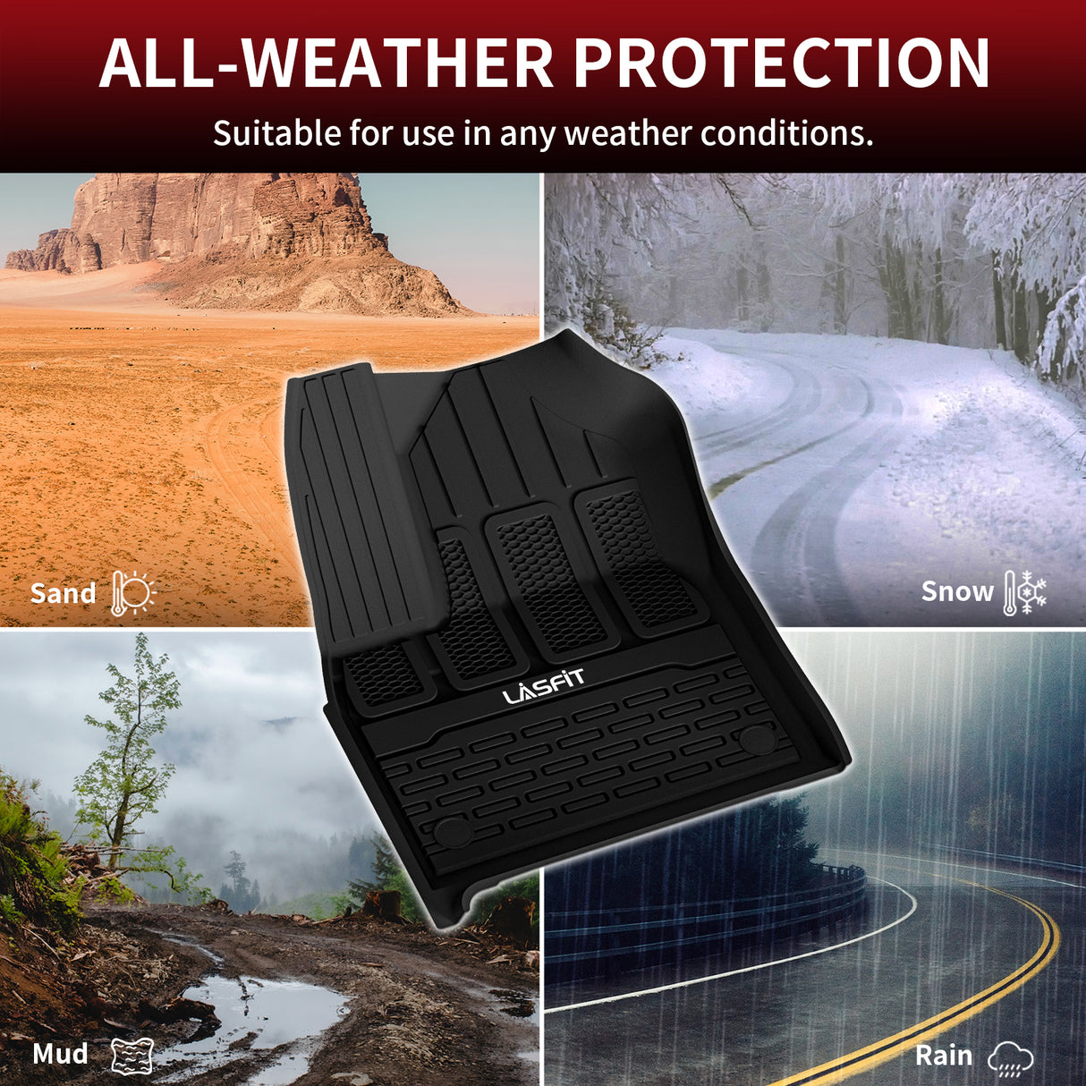 Fit for 2022-2025 Jeep Grand Wagoneer Floor Mats, Fit 7-seater Only