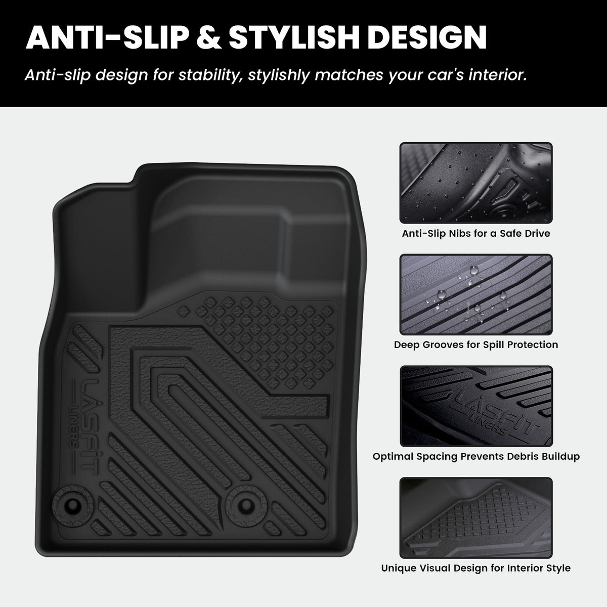 Fit for 2021-2026 Nissan Rogue Floor Mats & Seatback Mat & Cargo Mat Anti-Slip Design