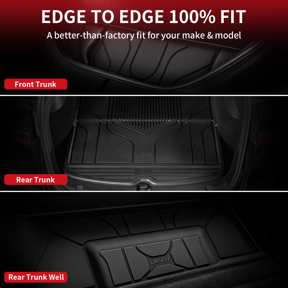 Perfect Fit Tesla Model S 2022-2023 Custom Frunk Trunk Cargo Mats