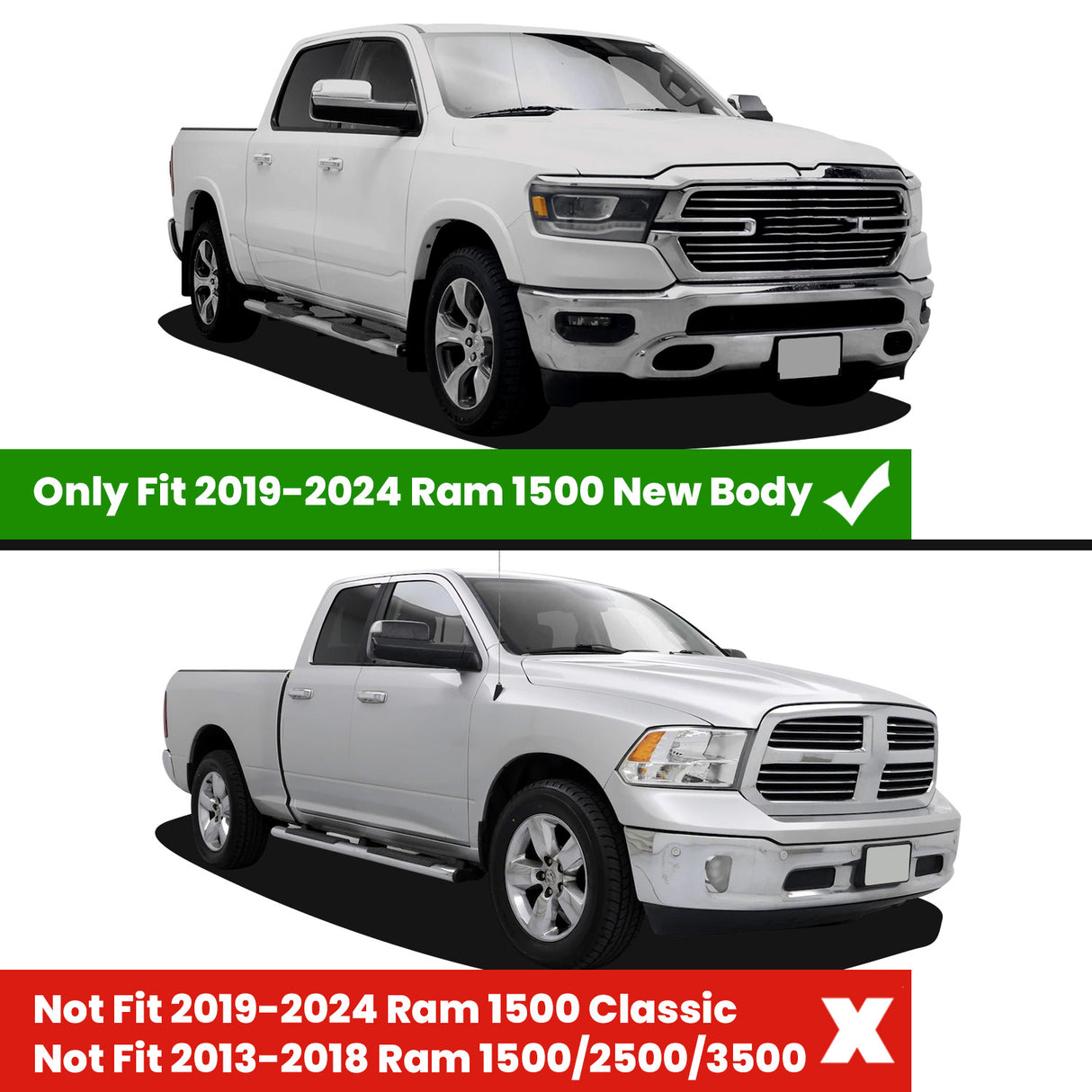 2019-2024 Ram 1500 All-Weather TPE Floor Mats Fit Sheet