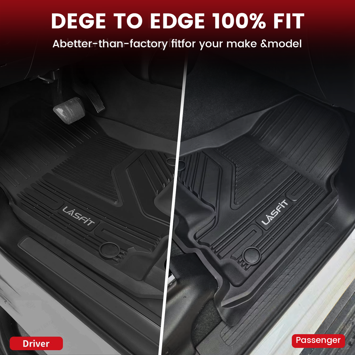 Fit for 2019-2024 Ram 1500 1st & 2nd Floor Mats, Only Fit Carpet Floor, Don't Fit Classic Model