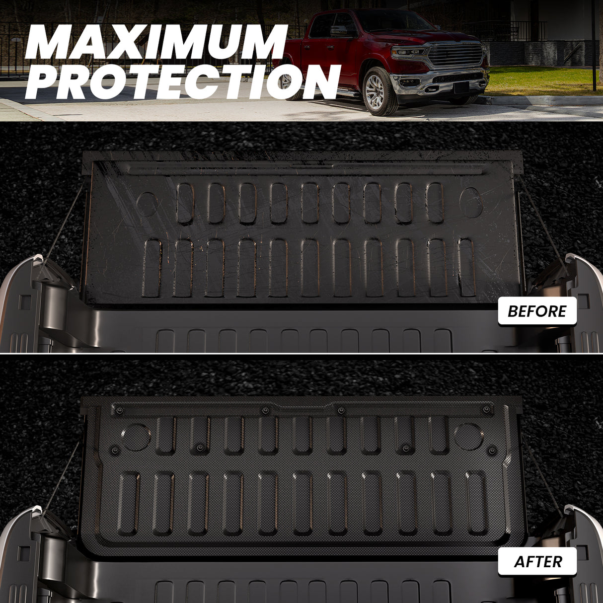 2019-2025 Ram 1500 Truck Tailgate Mat with Maximum Protection