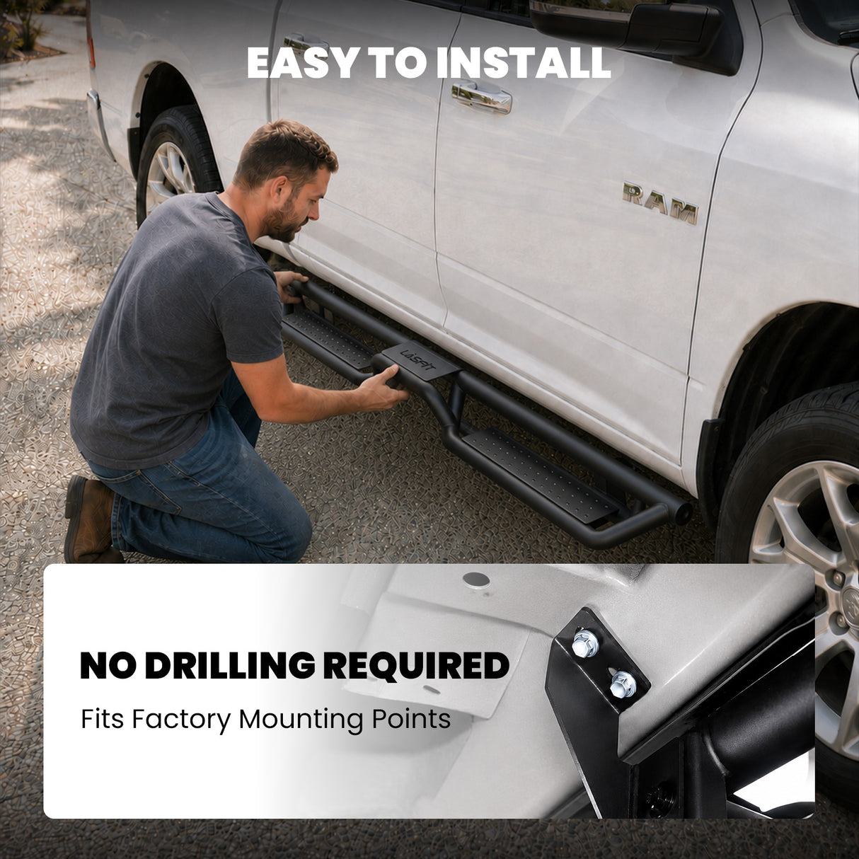 Fit for 2019-2024 Ram 1500 Classic Running Boards Side Steps, Fit Crew Cab ONLY