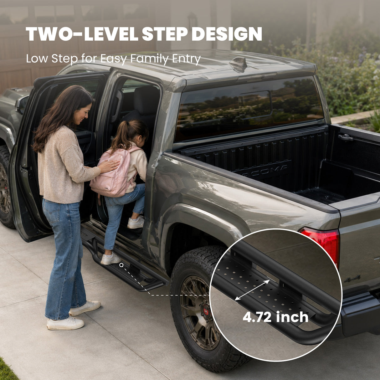 Fit for 2024-2026 Toyota Tacoma Running Boards Side Steps, Fit Double Cab ONLY