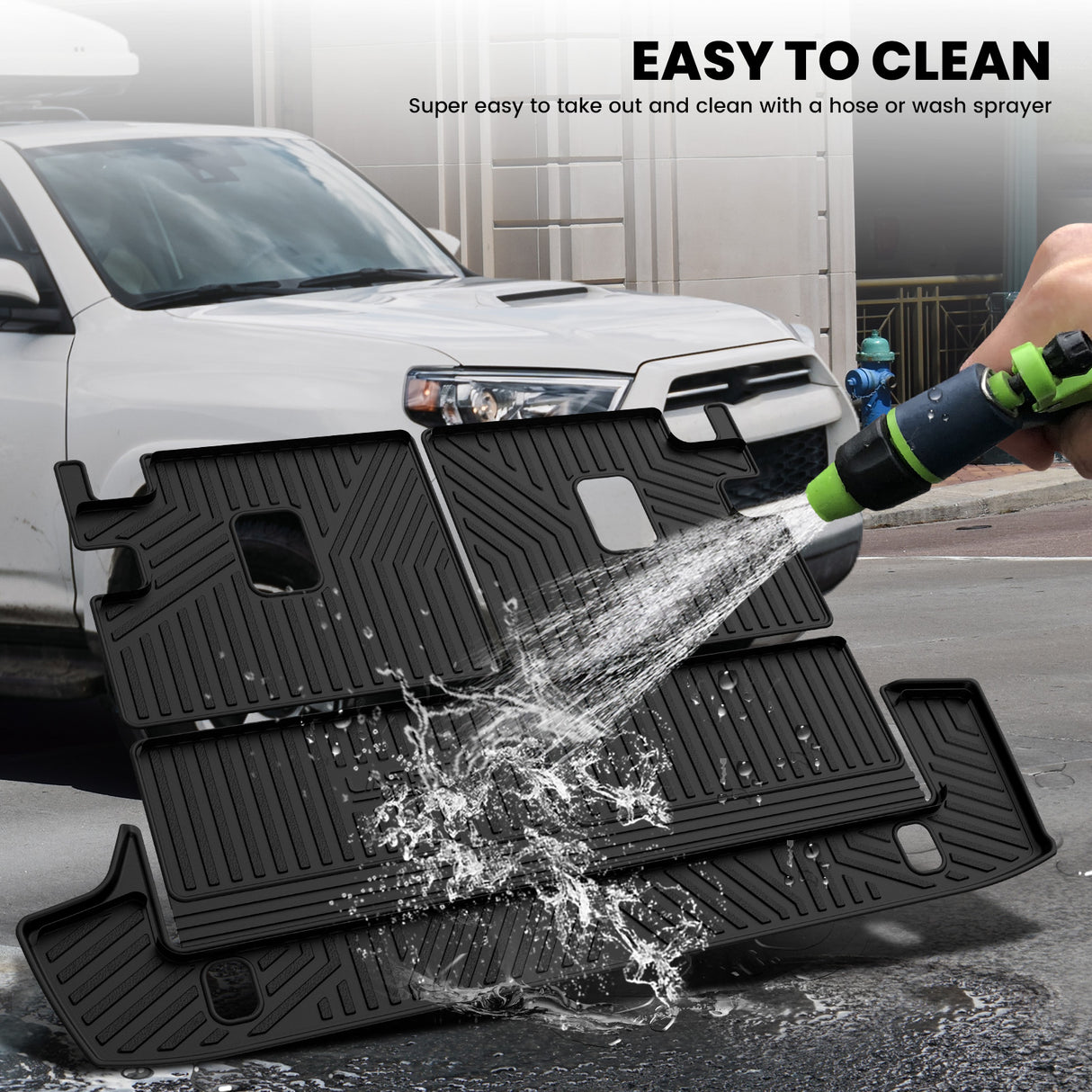 Fit for 2013-2024 Toyota 4Runner All Weather Floor Mats / Cargo / Seatback Mat, Not Fit Equipped Sliding Cargo Tray Option
