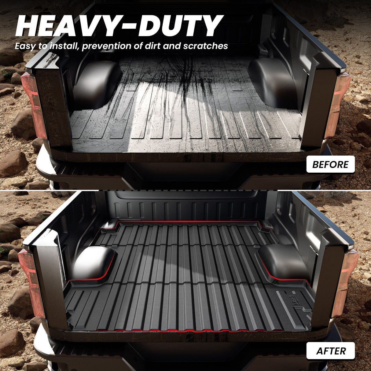 Chevy Silverado GMC Sierra 1500 8.2ft Bed Mat