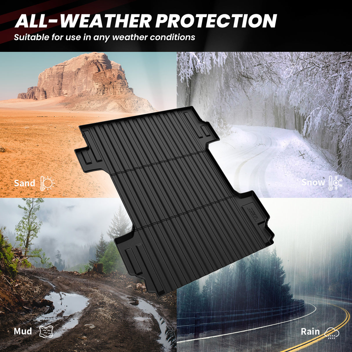 Fit for 2020-2026 Chevrolet Silverado 2500HD 3500HD 6.8FT Bed Mat or Tailgate Mat, Not for 5th Wheel Package