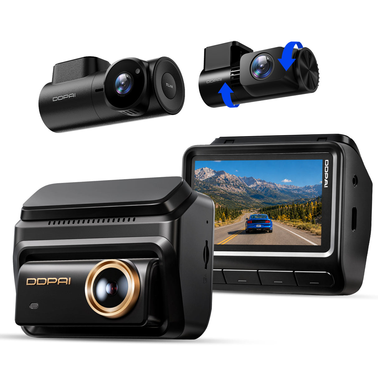 Z90 Max 3CH by DDPAI 4K+2K Front and Rear Dash Cam | STARVIS 2, Wi-Fi 6 & GPS