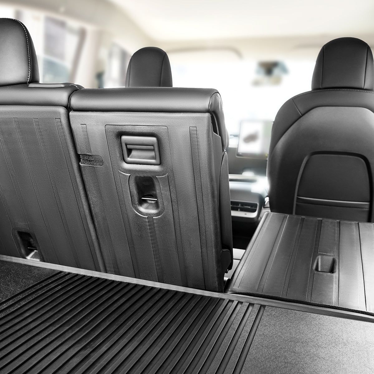 Fit For 2020-2025 Tesla Model Y Second Row Seats Back Cover Mats All Weather, Fit 5-Seater & 7-Seater