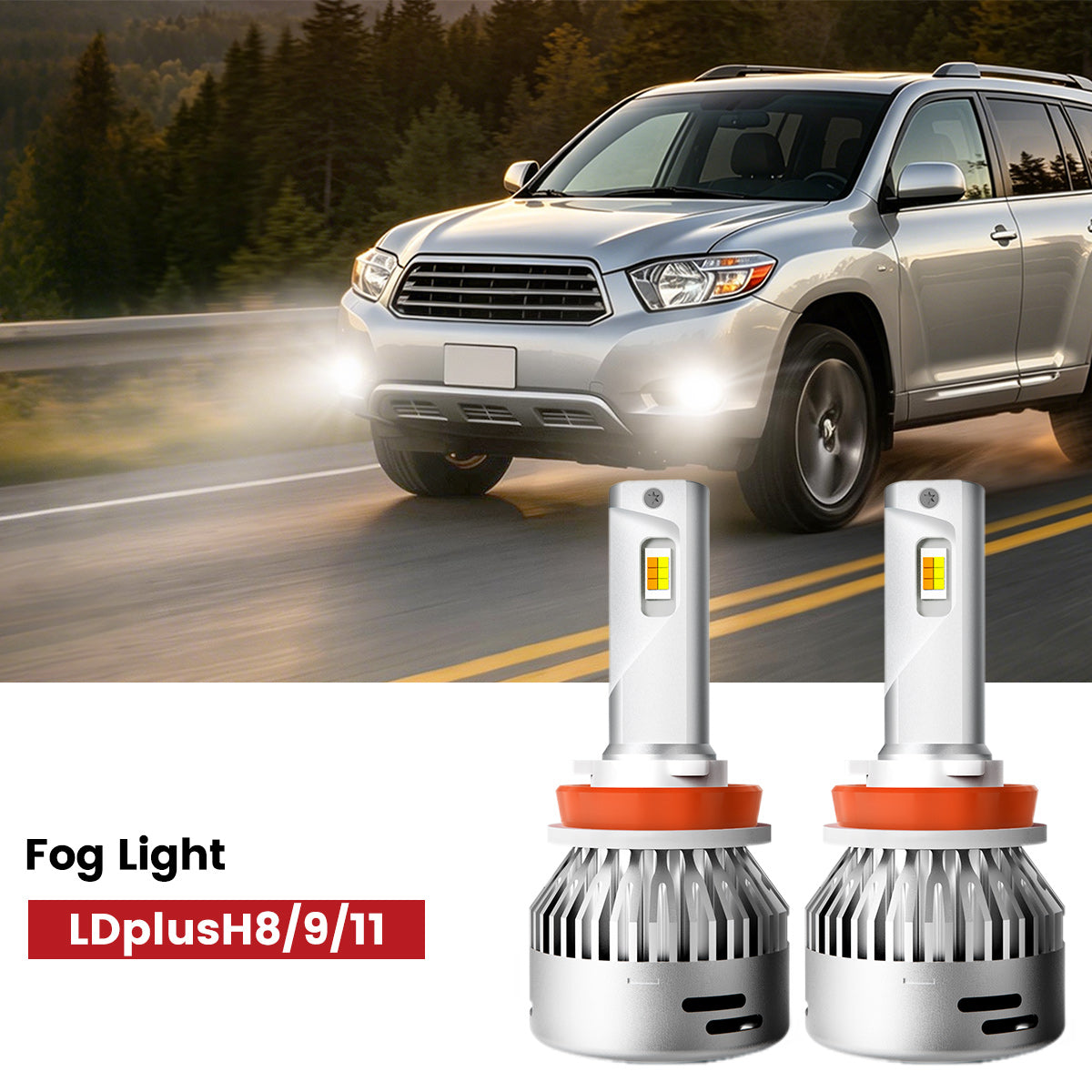 Lasfit H11 led fog lights fit for 2008-2010 Toyota Highlander