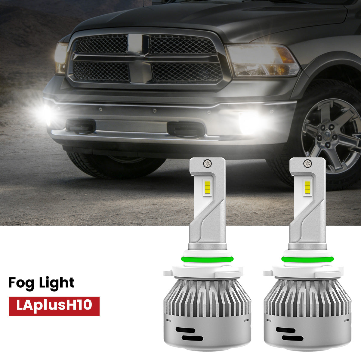 LAplus H10 led fog light fit for 2009-2012 Ram 1500 with 4 headlamps