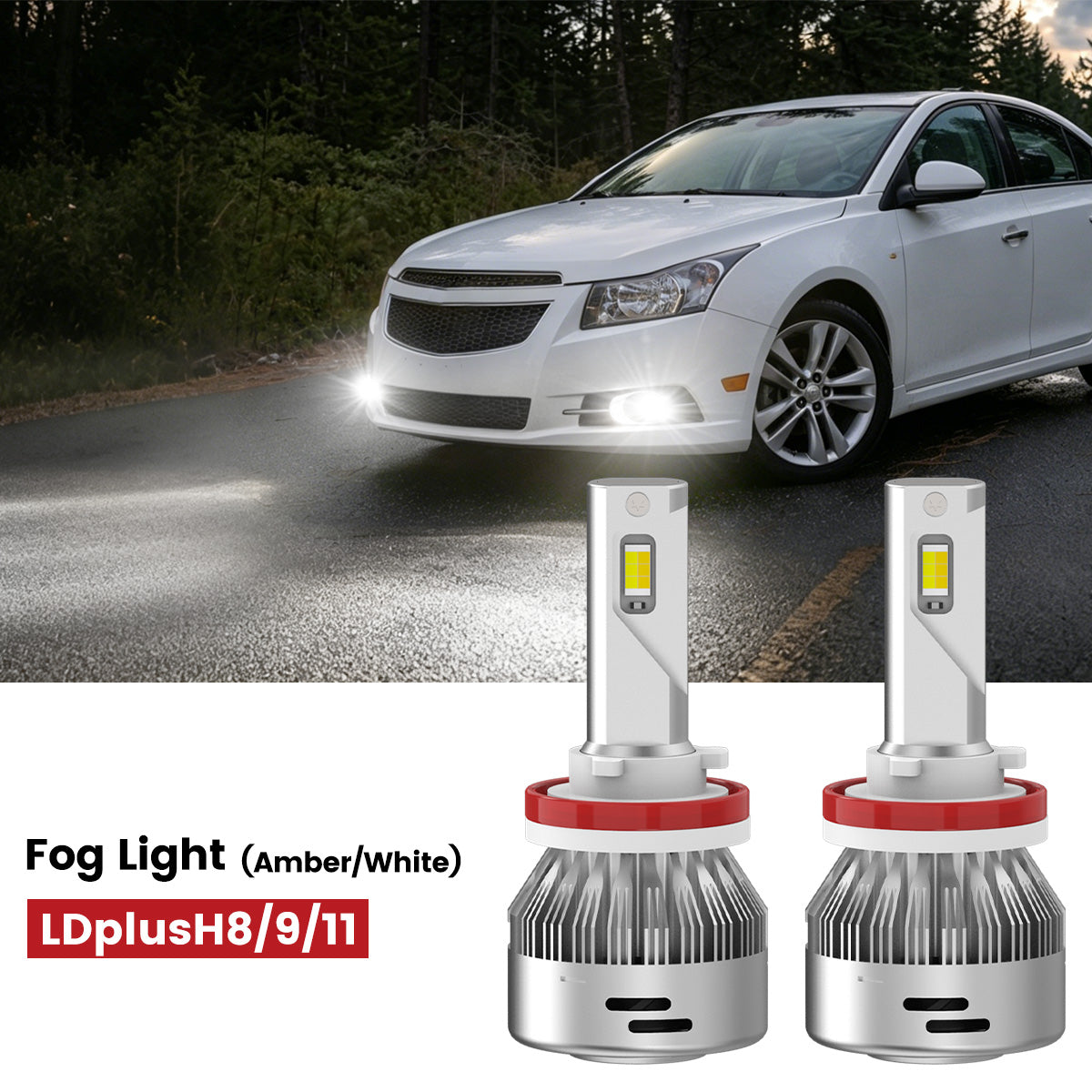 Lasfit H11 led fog lights fit for 2011-2015 Chevy Cruze